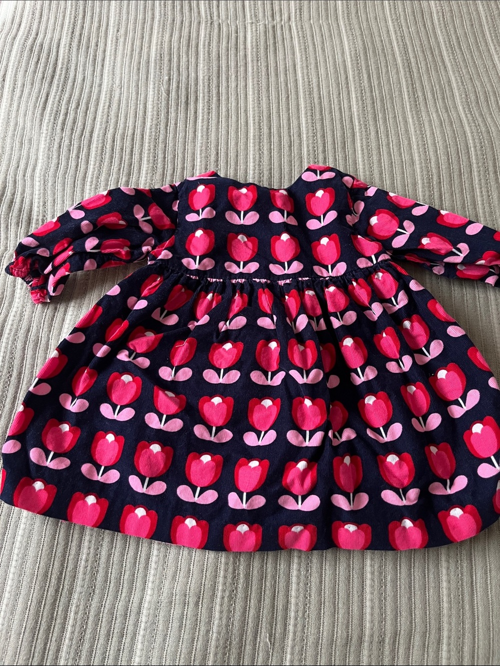 Jacadi Paris Floral Corduroy Baby Dress